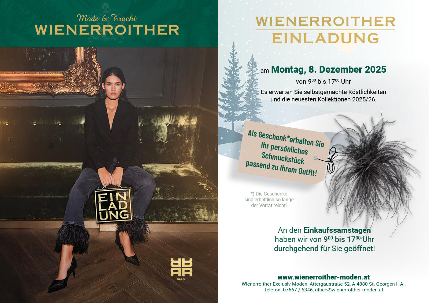 Einladung Montag, 8. Dezember 2025